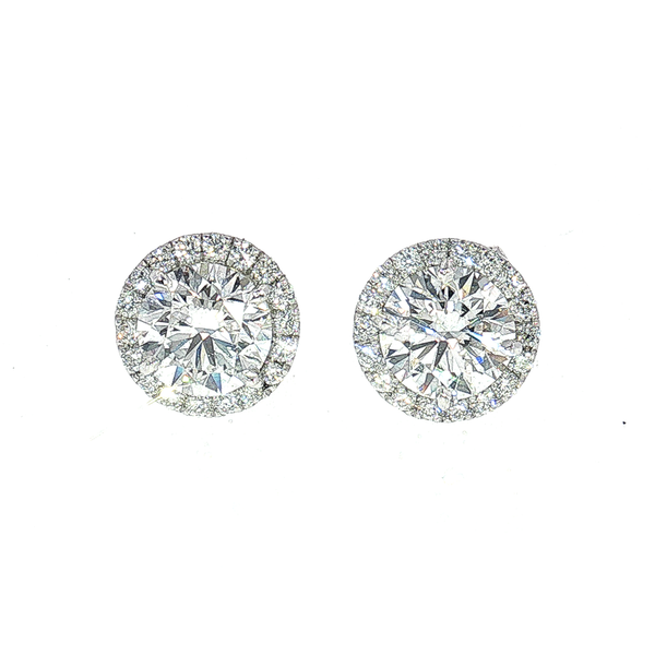 Aires Diamond Halo Stud Earrings Aires Jewelers Morris Plains, NJ
