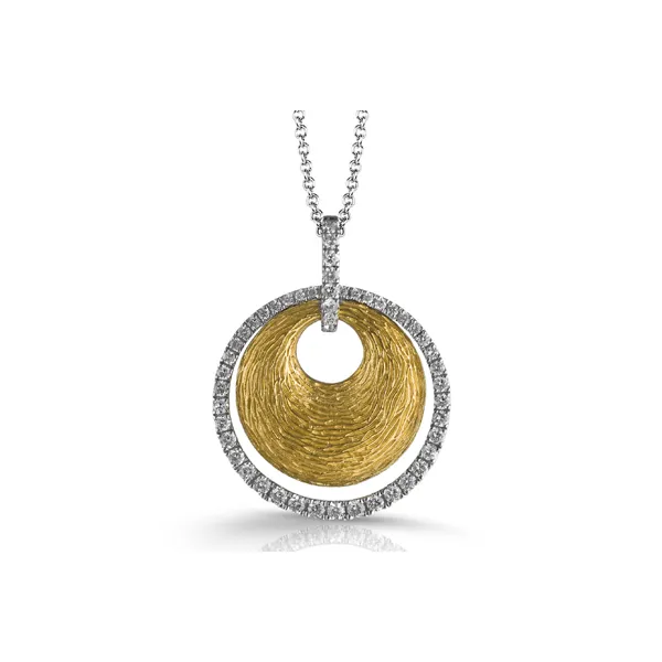 Simon G Two Tone Diamond Pendant Aires Jewelers Morris Plains, NJ