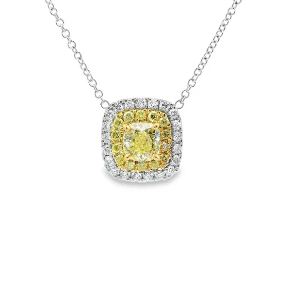 Aires Yellow and White Diamond Pendant Aires Jewelers Morris Plains, NJ