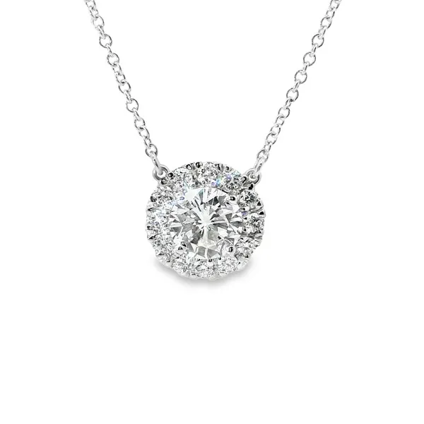 Aires Diamond Halo Pendant Aires Jewelers Morris Plains, NJ