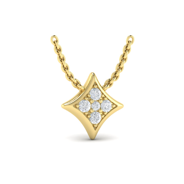 Diamond Cluster Vlora Star Pendant Necklace Aires Jewelers Morris Plains, NJ