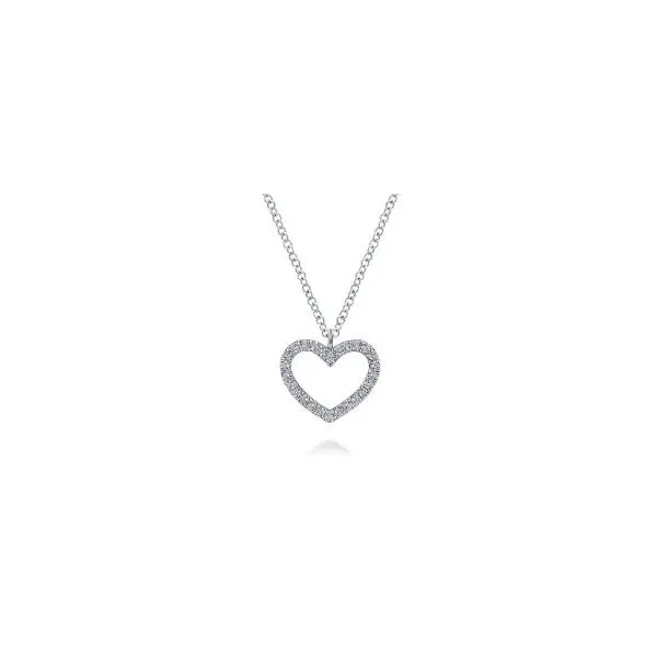 Gabriel & Co Diamond Heart Pendant Aires Jewelers Morris Plains, NJ