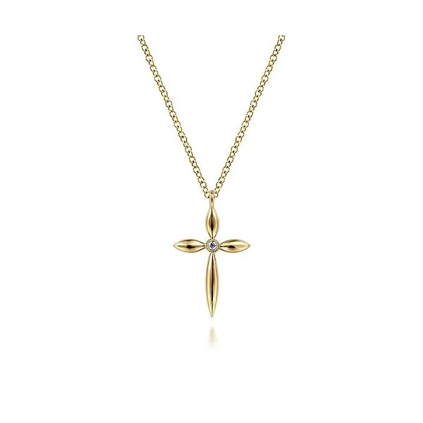 Gabriel & Co Diamond Cross Pendant Aires Jewelers Morris Plains, NJ