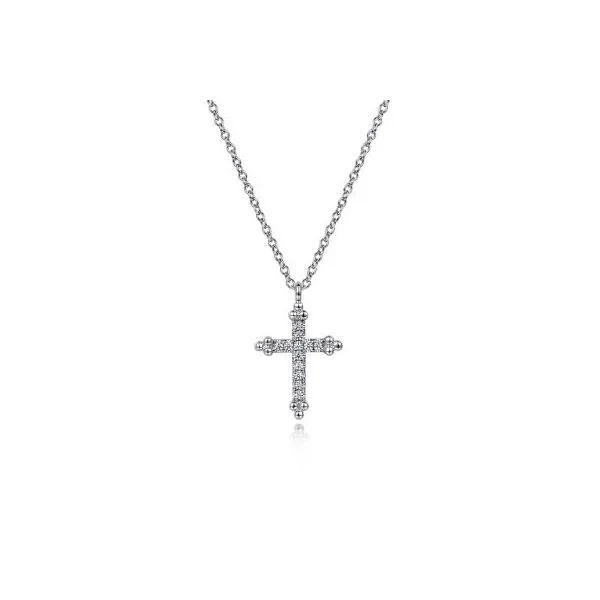 Gabriel & Co Diamond Cross Pendant Aires Jewelers Morris Plains, NJ