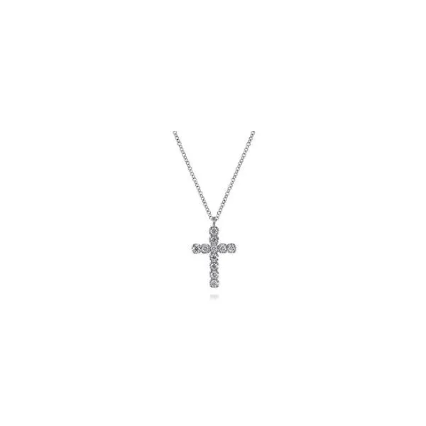 Gabriel & Co Diamond Cross Pendant Aires Jewelers Morris Plains, NJ