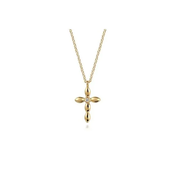 Gabriel & Co Diamond Cross Pendant Aires Jewelers Morris Plains, NJ