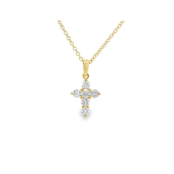 Aires Petite Diamond Cross Pendant Aires Jewelers Morris Plains, NJ
