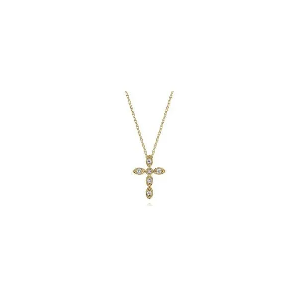 Gabriel & Co Diamond Cross Pendant Aires Jewelers Morris Plains, NJ