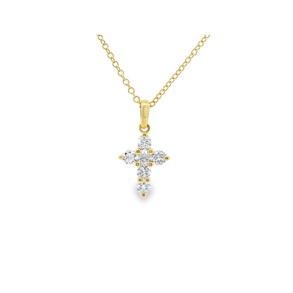 Aires Petite Diamond Cross Pendant Aires Jewelers Morris Plains, NJ