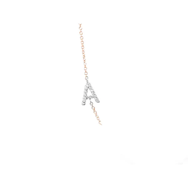 Aires Diamond Intital A Necklace Image 2 Aires Jewelers Morris Plains, NJ