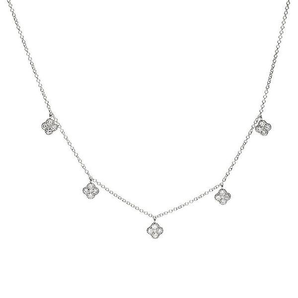 Diamond Clover Drops Necklace Aires Jewelers Morris Plains, NJ