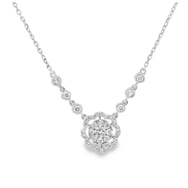 Diamond Helo Necklace Aires Jewelers Morris Plains, NJ