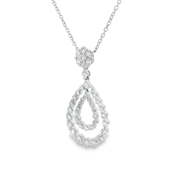 Diamond Drop Pendant Image 2 Aires Jewelers Morris Plains, NJ