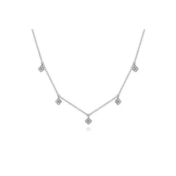 Diamond Clover Dangle Necklace Aires Jewelers Morris Plains, NJ