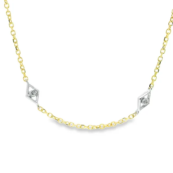 Diamond Station Necklace Image 2 Aires Jewelers Morris Plains, NJ
