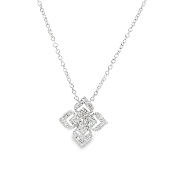 Uneek Floral Inspired Diamond Necklace Image 2 Aires Jewelers Morris Plains, NJ