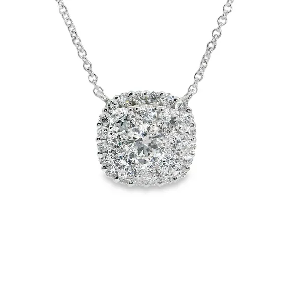 Diamond Cluster Pendant Image 2 Aires Jewelers Morris Plains, NJ