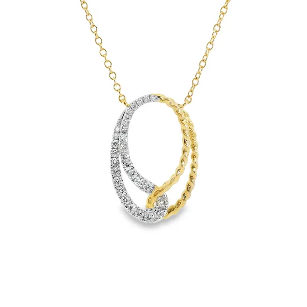 Two-Tone Diamond Pendant Aires Jewelers Morris Plains, NJ