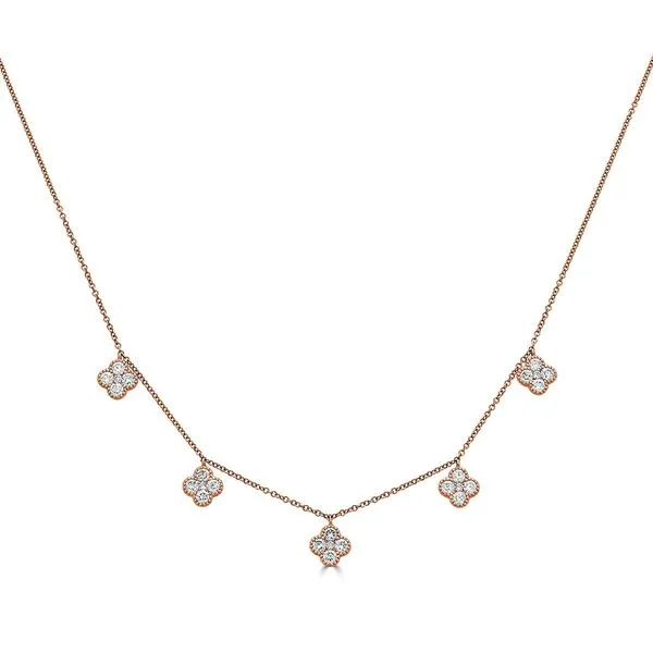 Diamond Clover Drope Necklace Aires Jewelers Morris Plains, NJ