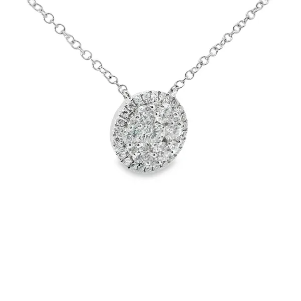 Diamond Cluster Pendant Image 3 Aires Jewelers Morris Plains, NJ