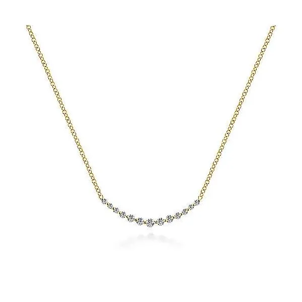 Gabriel & Co Diamond Smile Necklace Aires Jewelers Morris Plains, NJ