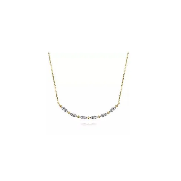 Gabriel & Co Diamond Smile Necklace Aires Jewelers Morris Plains, NJ