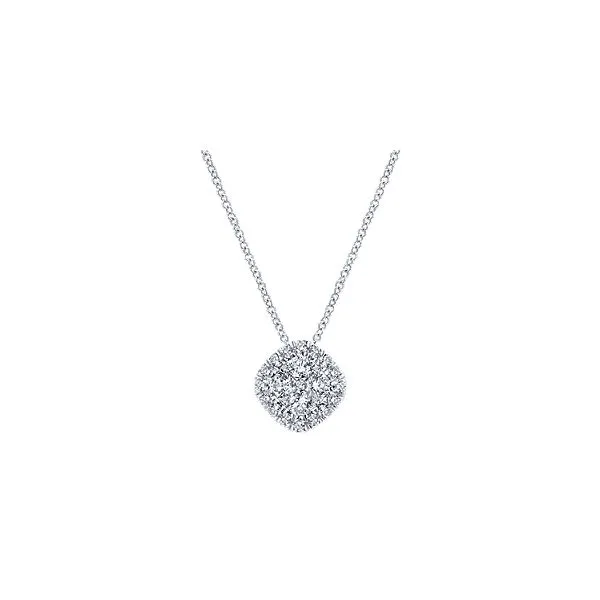 Gabriel & Co Diamond Cluster Pendant Aires Jewelers Morris Plains, NJ