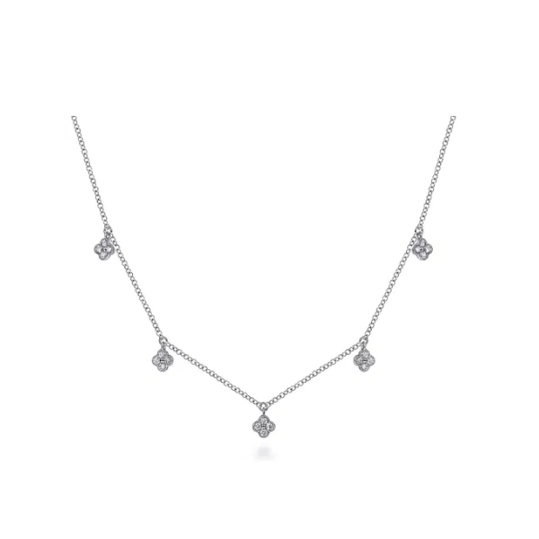 Gabriel & Co Clover Drops Necklace Aires Jewelers Morris Plains, NJ