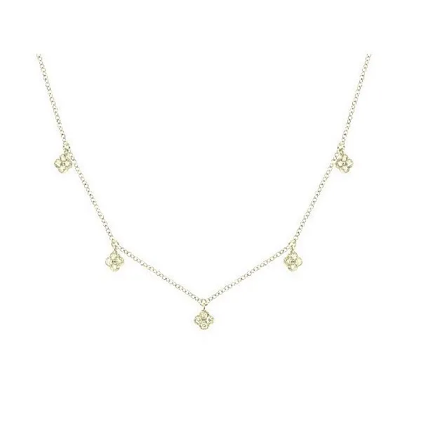 Gabriel & Co Diamond Clover Drops Necklace Aires Jewelers Morris Plains, NJ