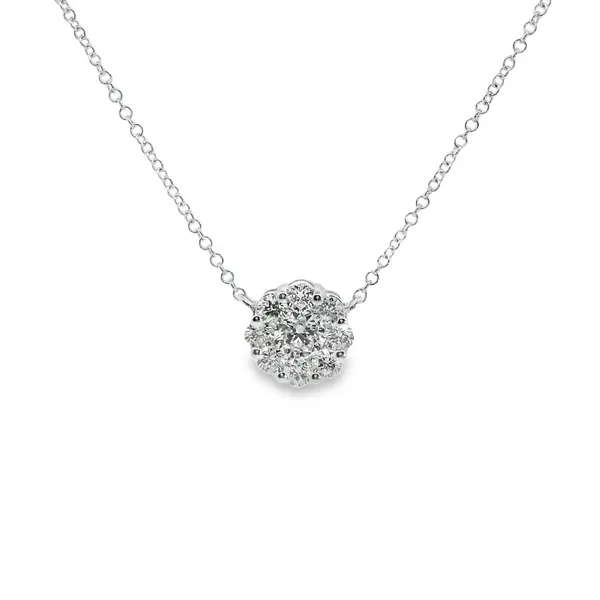 Diamond Cluster Pendant Aires Jewelers Morris Plains, NJ
