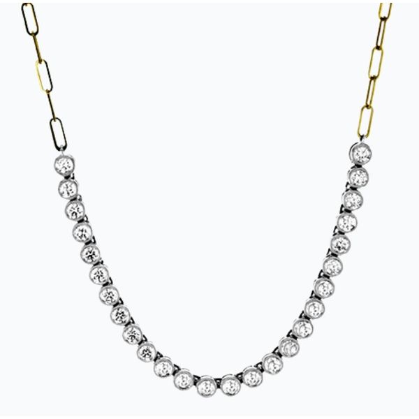Simon G Diamond Bezel Necklace Aires Jewelers Morris Plains, NJ