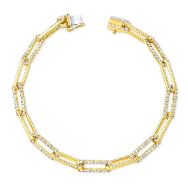 Uneek Diamond Paperclip Link Bracelet Aires Jewelers Morris Plains, NJ