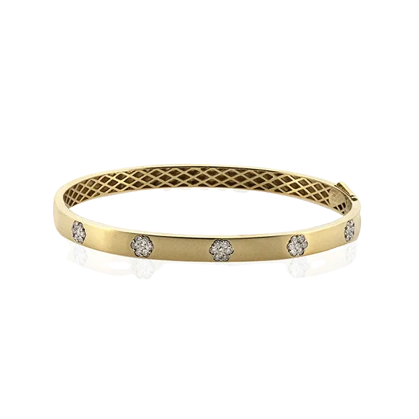 Simon G Yellow Gold Diamond Bangle Bracelet Aires Jewelers Morris Plains, NJ