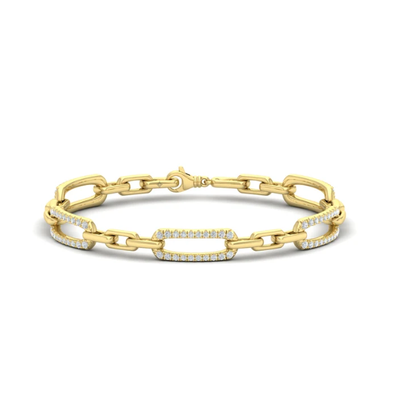 Vlora Diamond East West Open Oval Link Bracelet Aires Jewelers Morris Plains, NJ