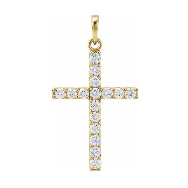 Lab Grown Diamond Cross Pendant Aires Jewelers Morris Plains, NJ