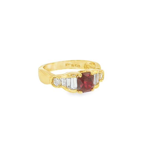 Aires Diamond and Anthill Garnet Ring Image 2 Aires Jewelers Morris Plains, NJ
