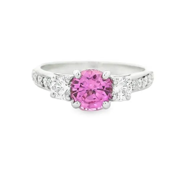 PINK SAPPHIRE AND DIAMOND RING Aires Jewelers Morris Plains, NJ