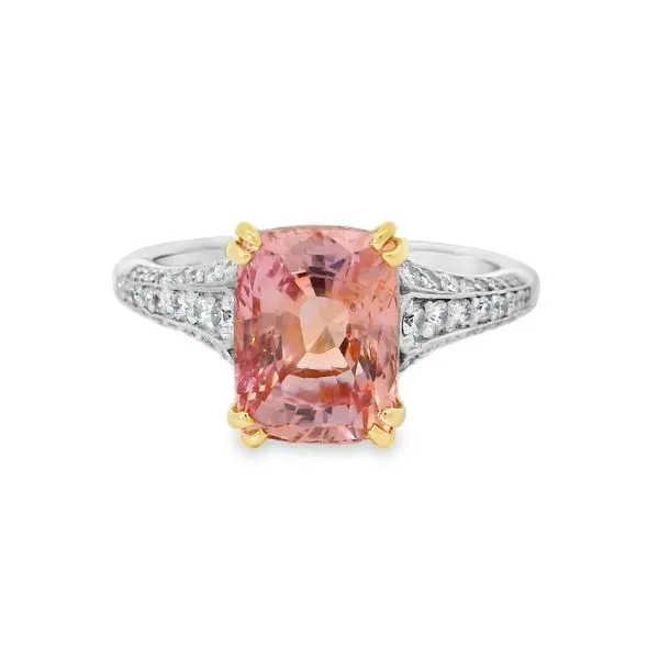 Aires Signature Padparadscha Sapphire Ring Aires Jewelers Morris Plains, NJ