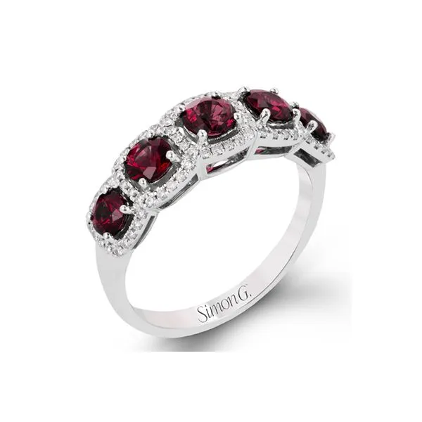 Simon G Diamond and Ruby Ring Aires Jewelers Morris Plains, NJ
