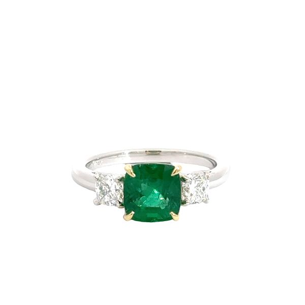 DIAMOND AND EMERALD RING Aires Jewelers Morris Plains, NJ