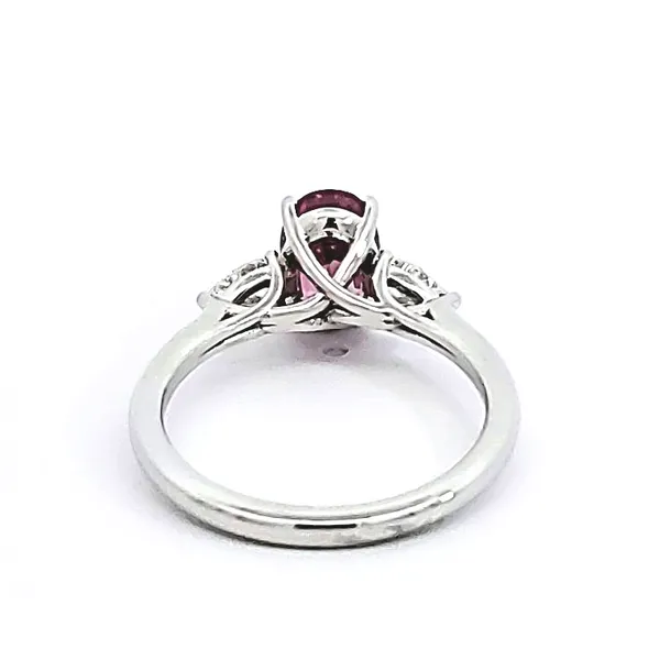 Aires Pink Sapphire and Diamond Ring Image 2 Aires Jewelers Morris Plains, NJ