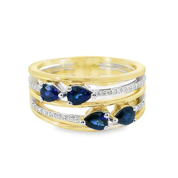Simon G Diamond and Sapphire Ring Aires Jewelers Morris Plains, NJ