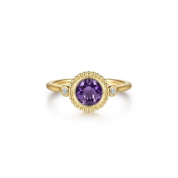 Gabriel & Co Diamond ana Amethyst Ring Aires Jewelers Morris Plains, NJ