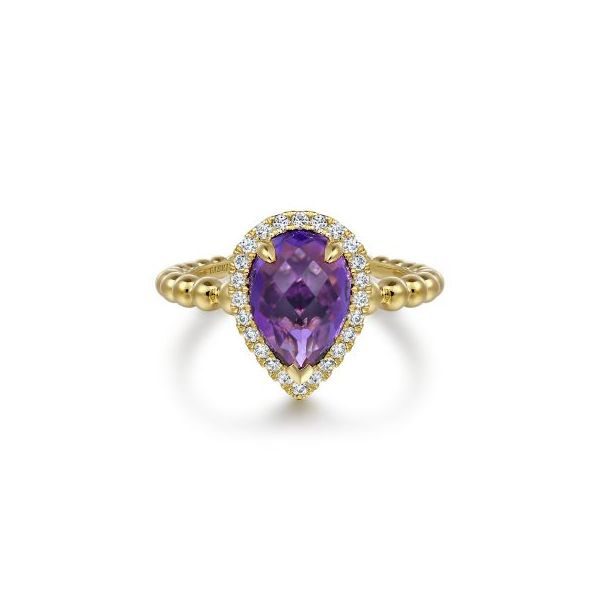 Gabriel & Co Diamond and Amethyst Ring Aires Jewelers Morris Plains, NJ