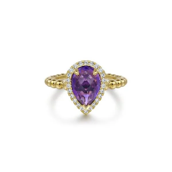 Gabriel & Co Diamond and Amethyst Ring Aires Jewelers Morris Plains, NJ