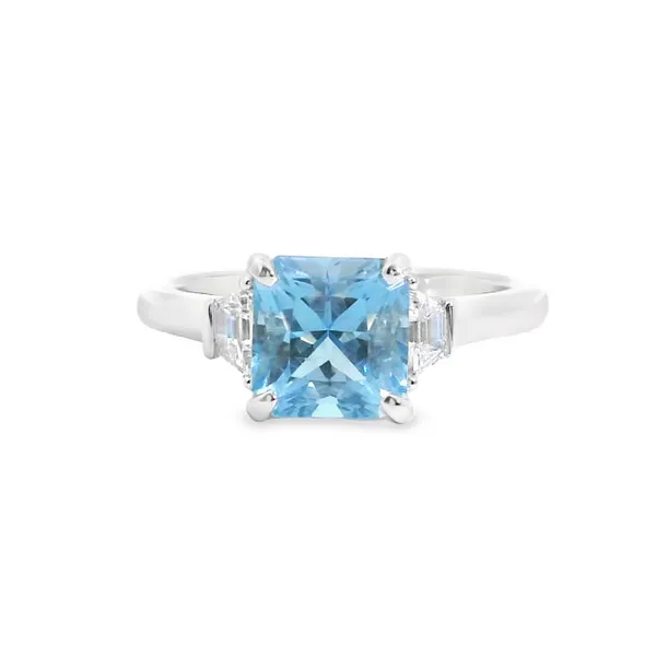 Aires Diamond and Aquamarine Ring Aires Jewelers Morris Plains, NJ
