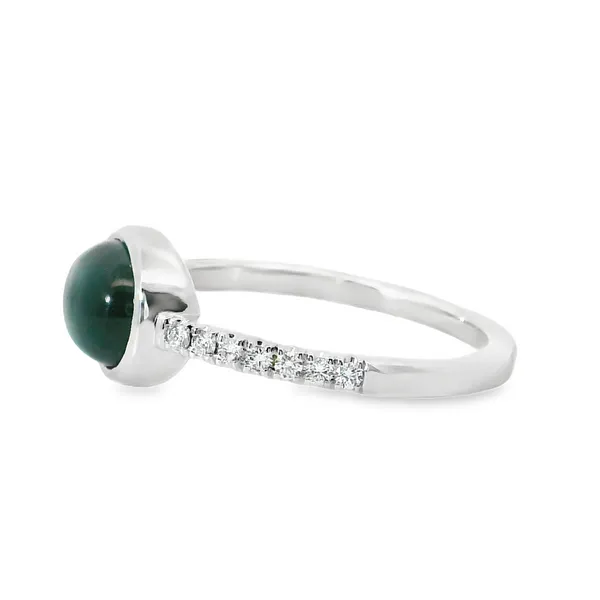 Aires Diamond and Green Tourmaline Ring Image 3 Aires Jewelers Morris Plains, NJ