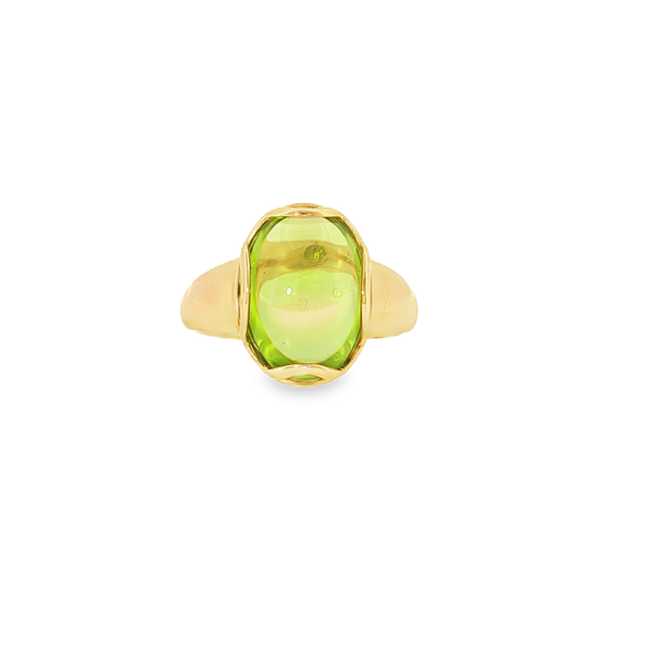 Aires Peridot Cabochon Ring Aires Jewelers Morris Plains, NJ