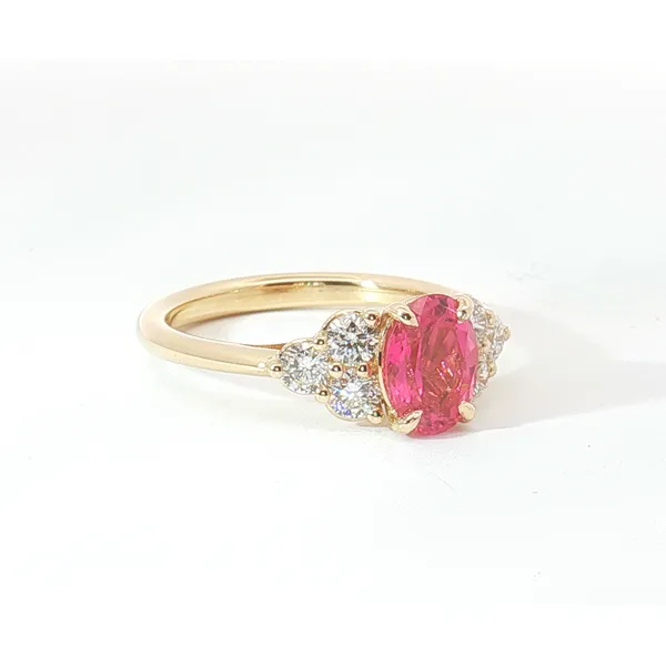 Aires Diamond and Pink Tourmaline Ring Image 2 Aires Jewelers Morris Plains, NJ