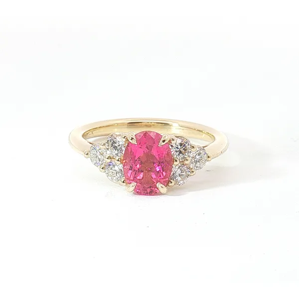 Aires Diamond and Pink Tourmaline Ring Aires Jewelers Morris Plains, NJ